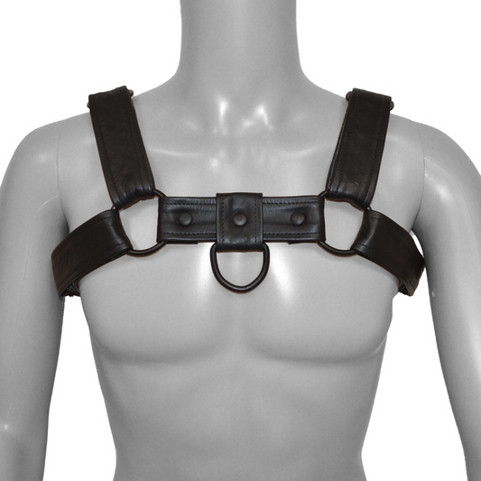 Prowler RED Bull Harness Black with Metal Fittings M