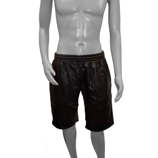 Prowler RED Leather Long Sports Shorts Black Medium