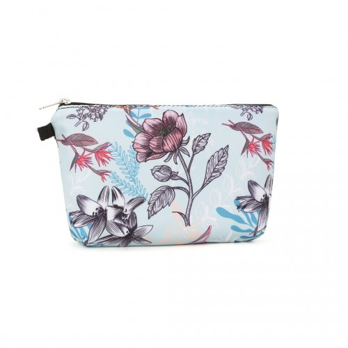 COM2443 - Miss Lulu Multi-Functional Charming Print Cosmetic Bag & Storage Bag for Travel and Everyday Use - Red And Blue