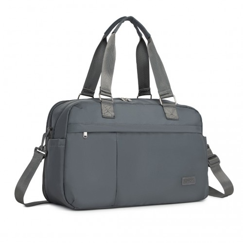 TVK2430 - Kono Multi-functional Travel Bag Large Tote Bag & Duffle Bag with Expandable Compartment and Wet/Dry Pocket - Grey