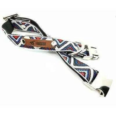 Finnigan Designer Dog Collar: Personalised ZigZag Charm
