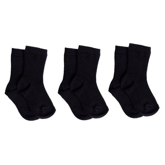 HelloBaby Unisex Socks 3 Pcs - Black