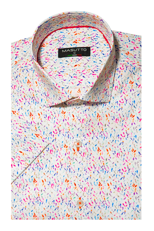 MASUTTO ANIS/05 SHORT SLEEVE BUTTON DOWN SHIRT