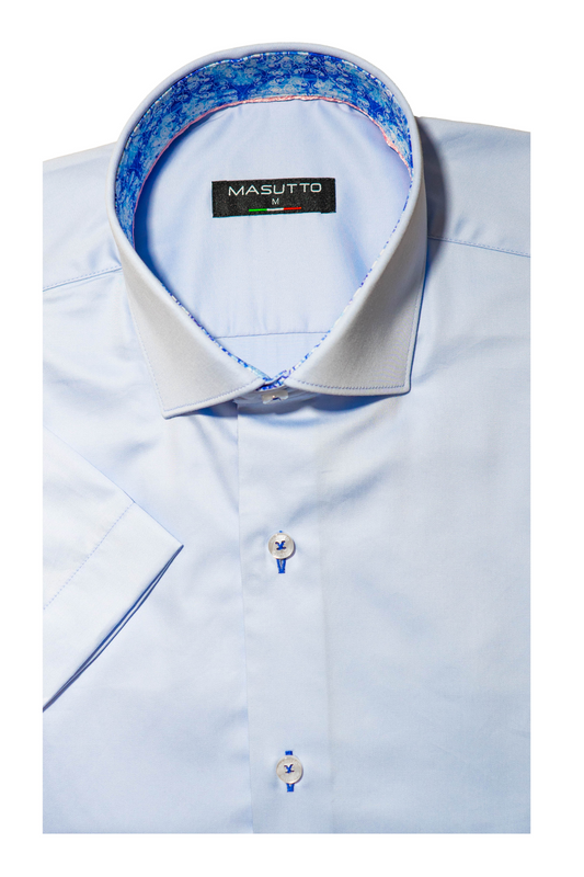 MASUTTO BRUNO/02 SHORT SLEEVE BUTTON DOWN SHIRT