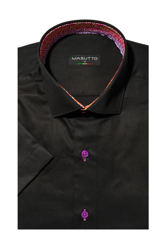 MASUTTO BRUNO/18 SHORT SLEEVE BUTTON DOWN SHIRT