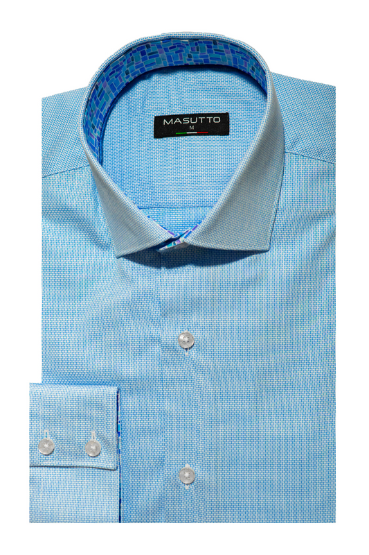 MASUTTO CAPRI/55 LONG SLEEVE BUTTON DOWN SHIRT