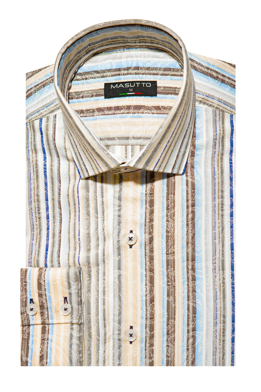MASUTTO SIMONS/08 LONG SLEEVE BUTTON DOWN SHIRT