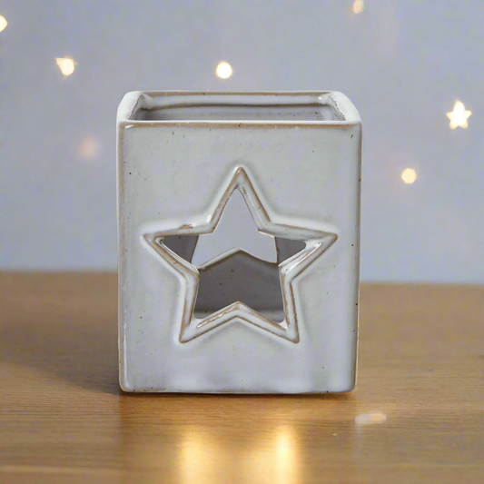 Star Cut-Out Square Tealight Holder