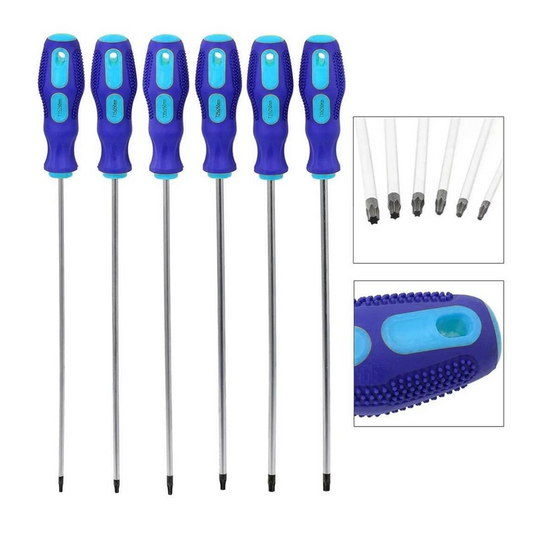 Star Screwdriver Set Extra Long Magnetic Torx T10-T30, 6Pc 360mm