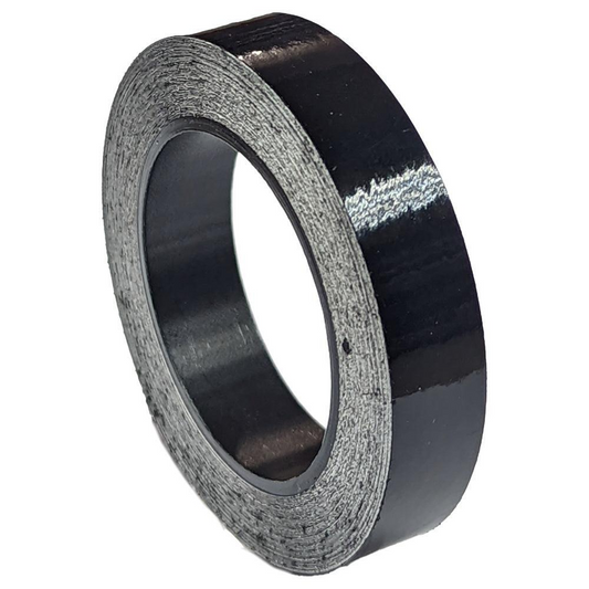 Black Vinyl Pin Stripe Tape - 12mm x 10m - Sleek Glossy Finish