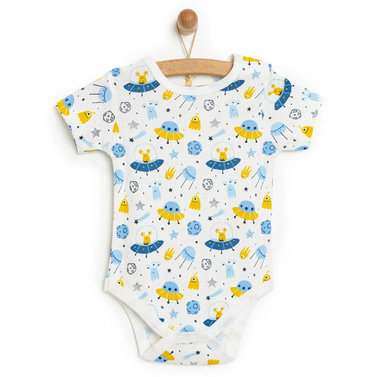 HelloBaby Baby Boy Short Sleeve Body - White