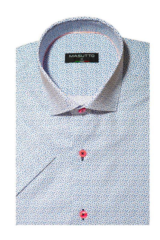 MASUTTO PIERO/05 SHORT SLEEVE BUTTON DOWN SHIRT