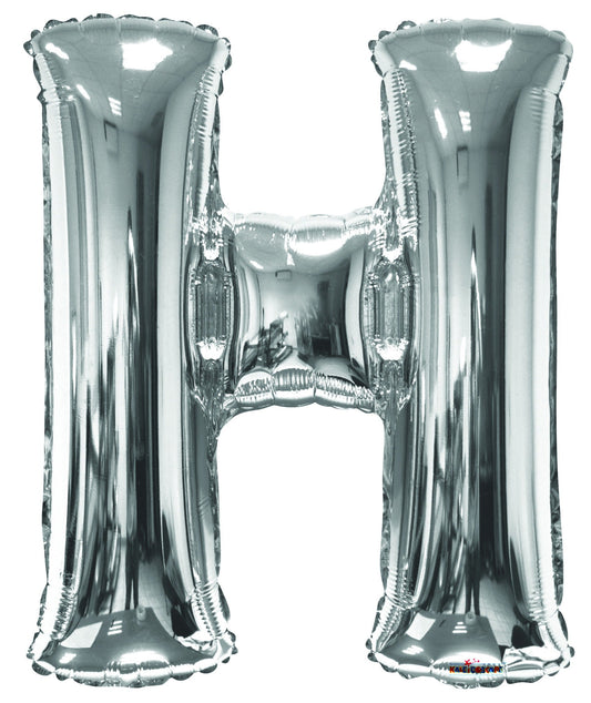 34" Letter Balloon - H - Silver