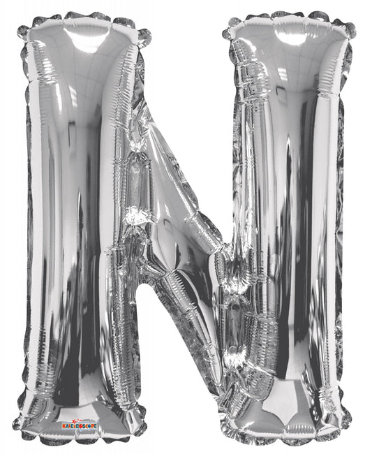 34" Letter Balloon - N - Silver