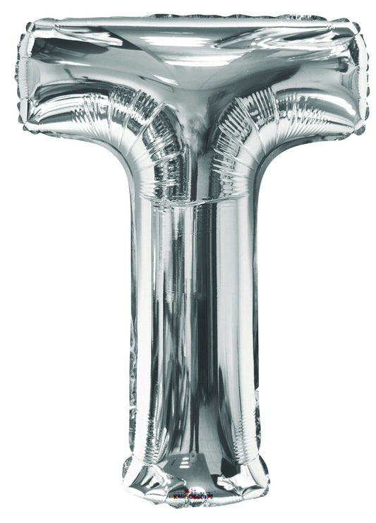 34" Letter Balloon - T - Silver