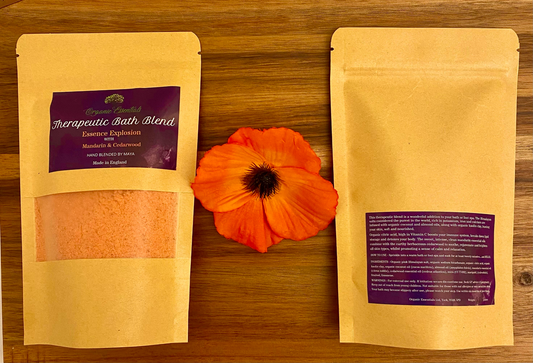 Mandarin & Cedarwood Luxury Natural Bath Blend in Eco-Pouch 250g