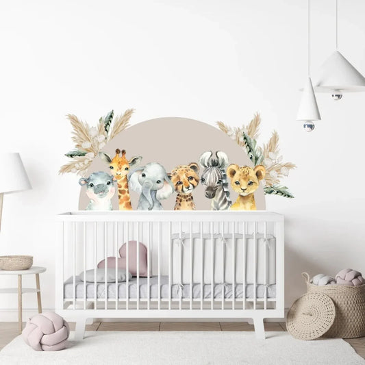 Live Vida Baby Safari Semi Circle Wall Sticker