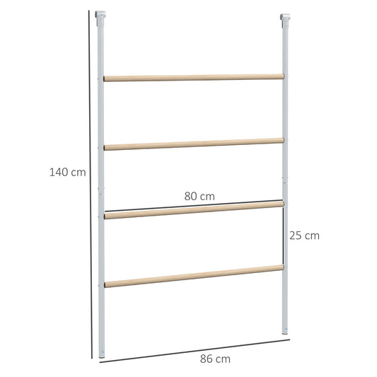 PawHut Chicken Perch for Coop, Wooden and Galvanised Steel Roosting Bar Jungle Gym, Chicken Roosting Ladder for Backyard Farm