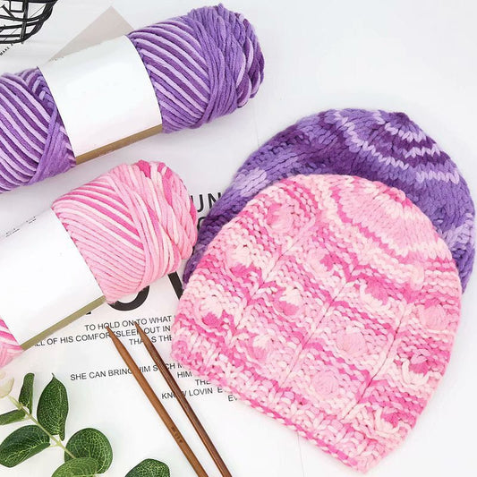 8 Strands Of Gradient Milk Cotton Wool Hand-knitted Medium Thick | Luxury Home Accessories | Heulog Glow