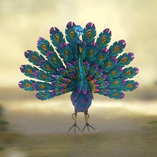 81CM METAL PEACOCK