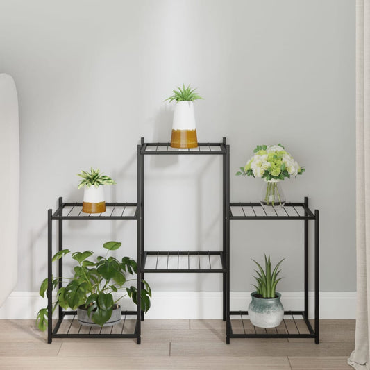 Flower Stand 83X25X60 Cm Black Iron