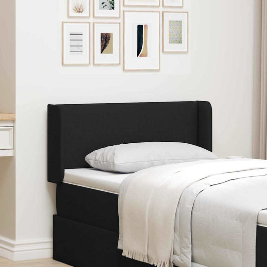 Headboard With Headboard Black 40.5 X 4 X 40.5 Cm Fabric