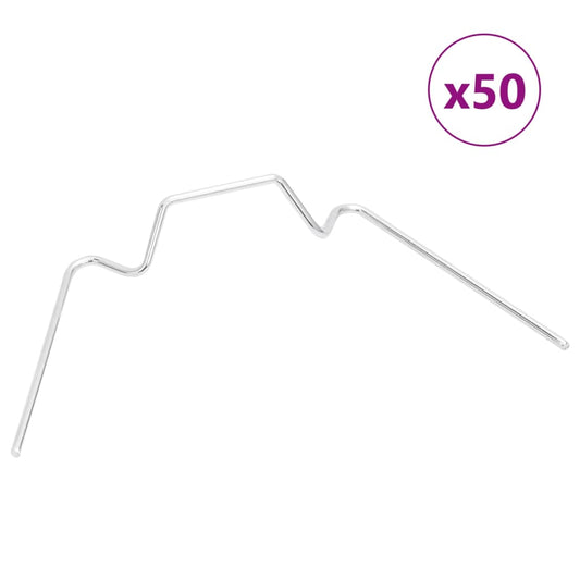 Greenhouse Clips 50 Pcs W Type Galvanised Steel