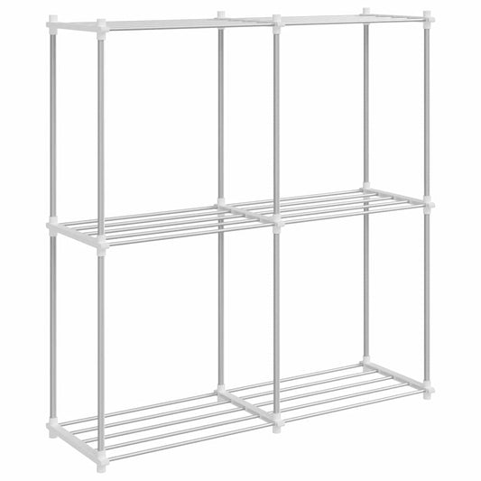 Storage Shelf With Shelf White 43 X 27 X 90 Cm Aluminium