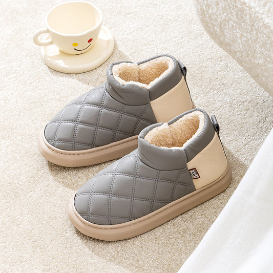 Men's Shoes With Checkered Pu Leather Surface