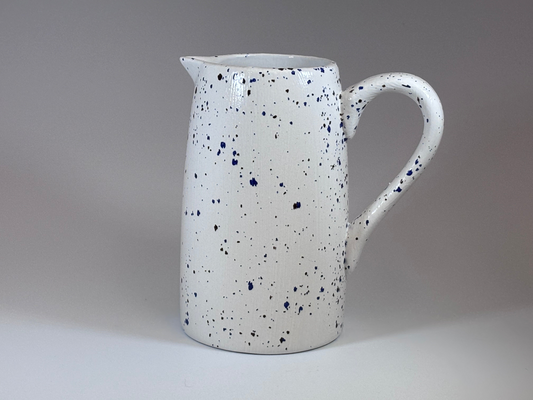 Milk Jug Speckled Blue Glaze