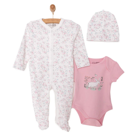 HelloBaby Girl Jumpsuit-Top-Hat - Ecru