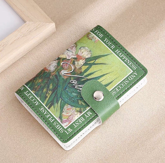 Flower Anime Anti-degaussing Multiple Card Slots Bank Document Package Large Capacity Card Holder