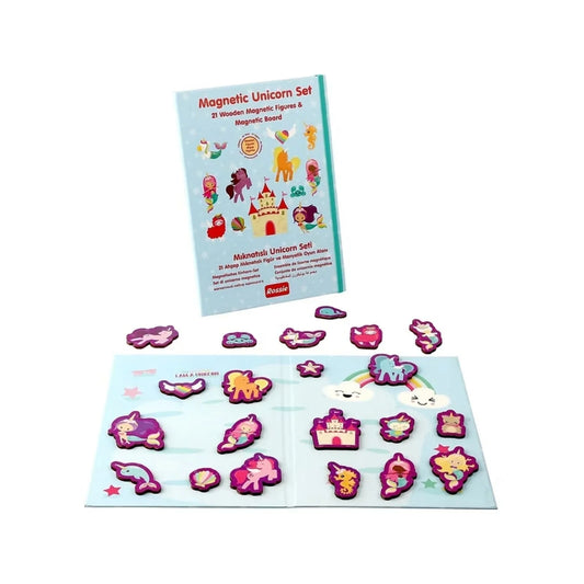 Rossie Wooden Magnetic Unicorn Set 21 pcs