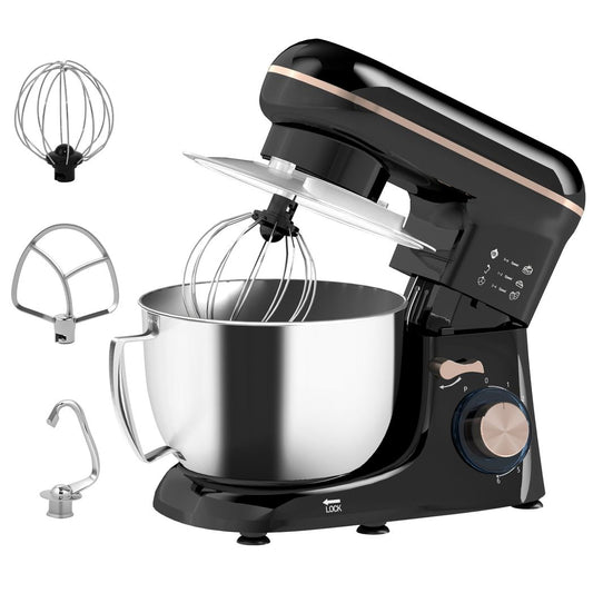 HOMCOM Electric Stand Mixer, 4.5L Food Mixer with Dough Hook, Whisk