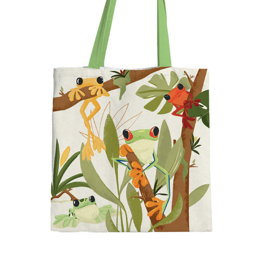 Tropical Tree Frogs Reusable Tote Bag