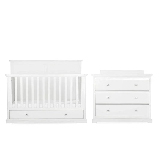 CuddleCo Beaumont Grand 2 Piece Nursery Furniture Set - White
