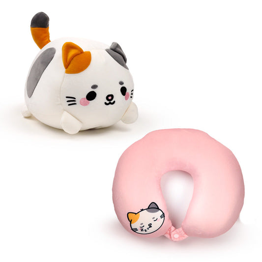 Swapseazzz Adoramals Cat 2-in-1 Plush Travel Pillow & Toy