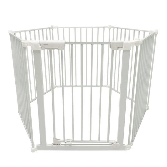 Callowesse XL Extendable Hexagonal Playpen, Fireguard and Room Divider - White