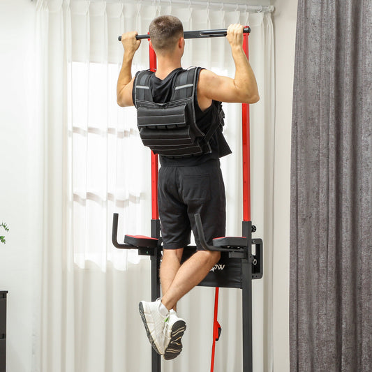 SPORTNOW 15KG Adjustable Weighted Vest, Running Weight Vest, with 30 Metal Weights, Reflective Strips, for Running, Exercise