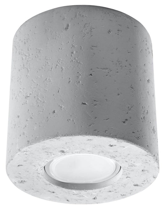 Ceiling lamp Orbis Grey Round Concrete Tube Loft Design LED GU10