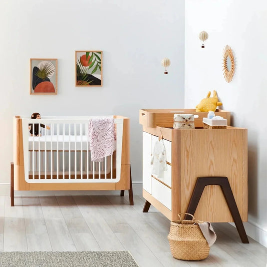Gaia Baby Hera 2 Piece Room Set - Natural/Walnut