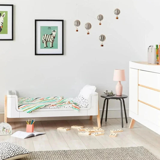 Gaia Baby Hera Junior Bed Extension with Mattress - Natural/Walnut