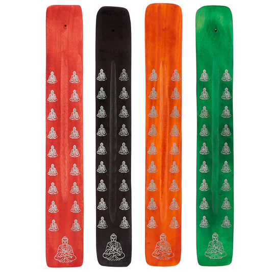 Buddha Wooden Ashcatcher Incense Sticks Burner