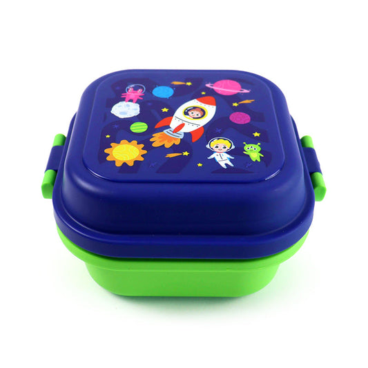 Space Cadets Clip Lock Stacked Bento Snack Lunch Box