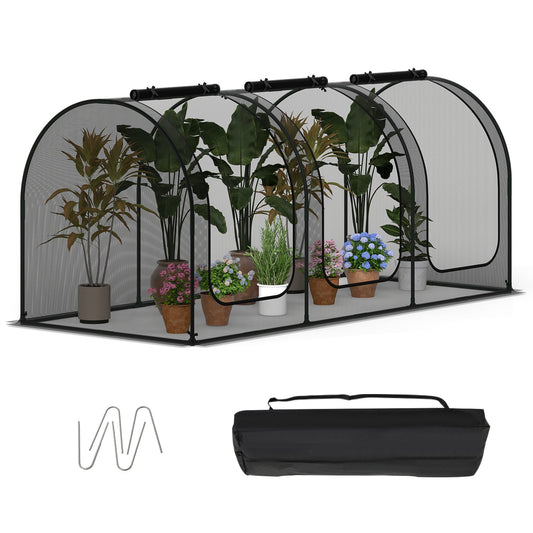 Large Portable Plant Protection Tent with Roll-up Zippered Doors-Size 1