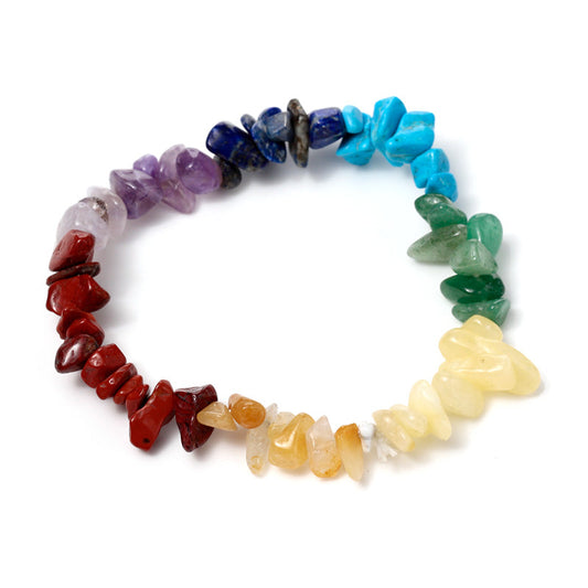 Chakra Gemstone Chip Beads Beaded Bracelet