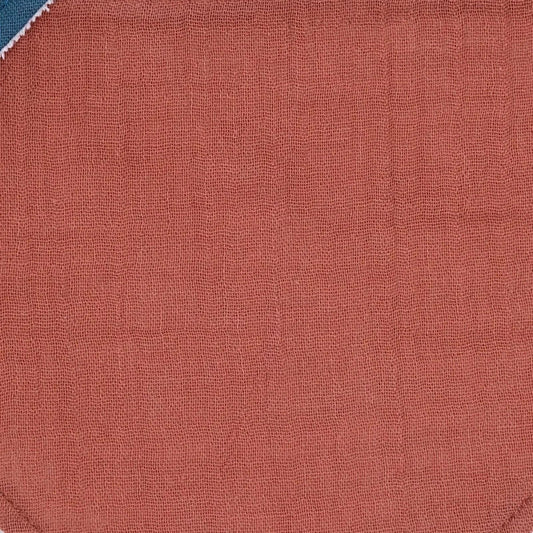 Messy Duck Bandana Baby Bib Pack of 2 - Terracotta & Deep Navy