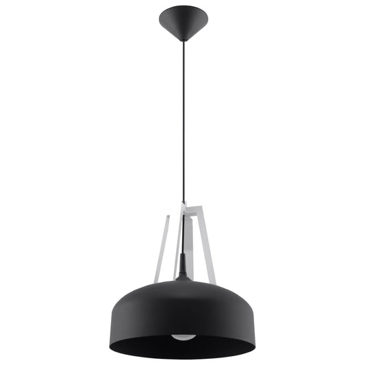 Pendant lamp steel, wood Casco modern Design E27