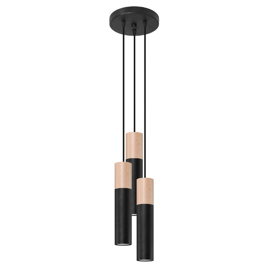Pendant lamp steel, wood Pablo modern Design GU10
