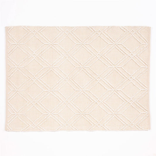Blenheim Diamond 100% Pet 120x170cm Cream Rug